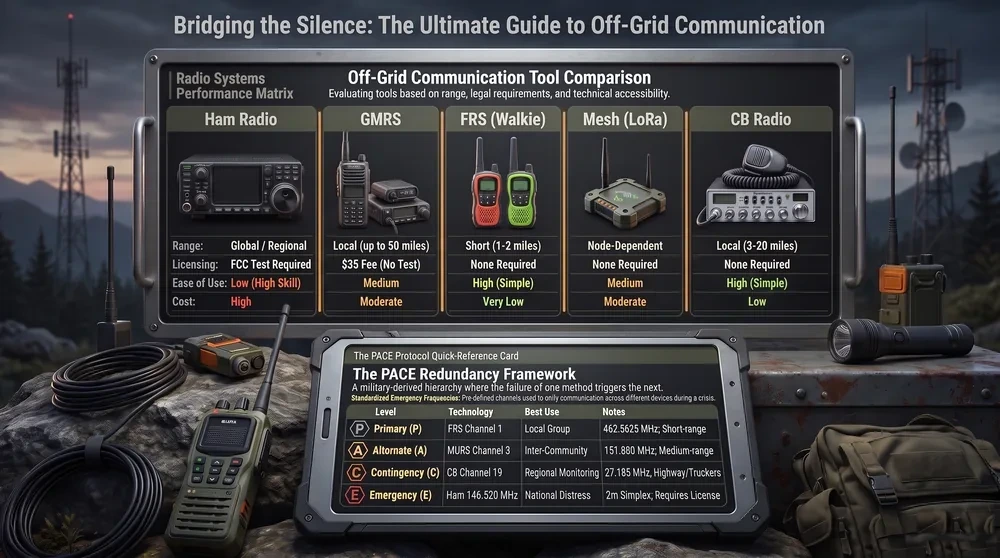 Illustration: off-grid communication tool comparison